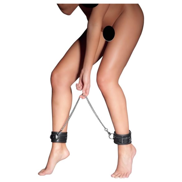 ZADO - usnjene gležnjeve lisice (črne)