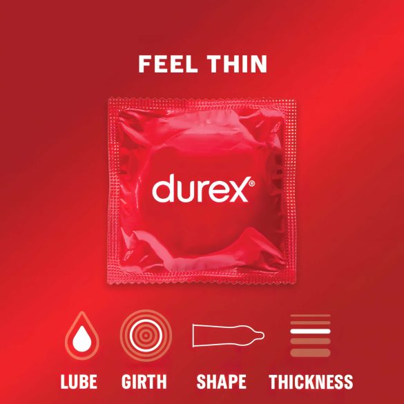 Durex Feel Thin - naravni občutek kondom (3 kos)