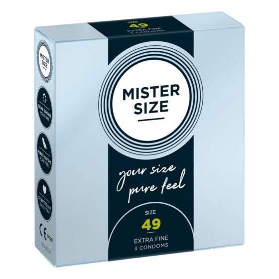 Mister Size tanek kondom - 49 mm (3 kosi)