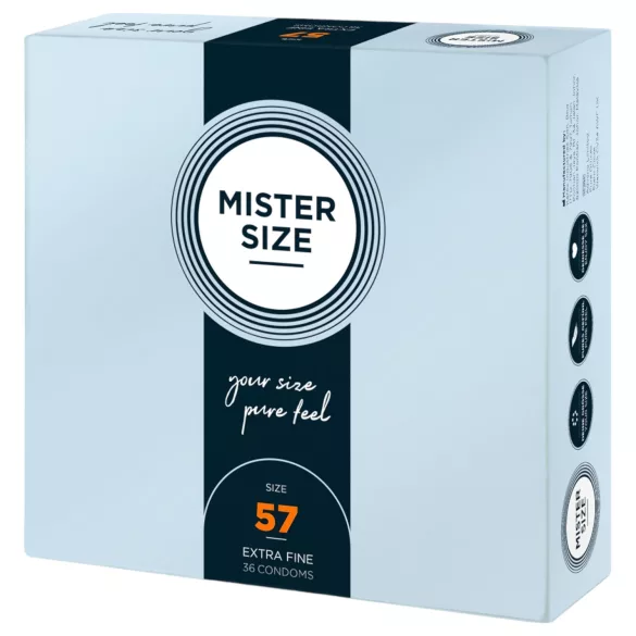 Mister Size - tanek kondom - 57 mm - 36 kosov