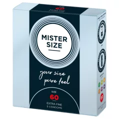 Mister Size - tanek kondom - 60 mm - 3 kosi