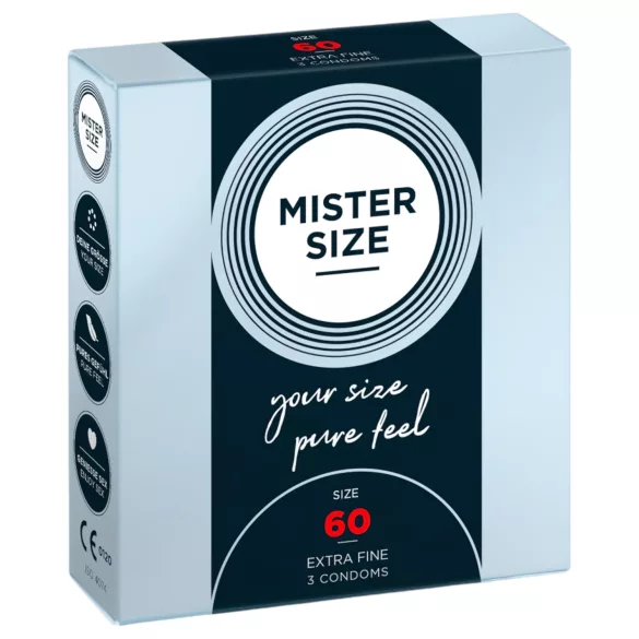 Mister Size - tanek kondom - 60 mm - 3 kosi