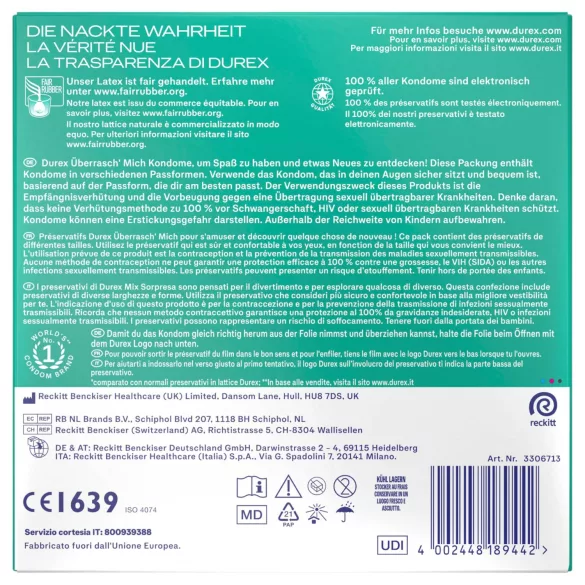 Durex Surprise Me - kondomi paket - 30 kos