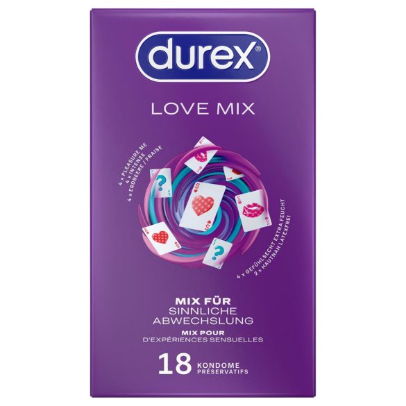 Durex Love Mix - kondomi paket - 18 kos