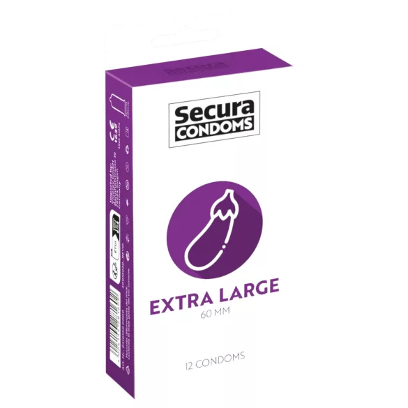Secura Jajčevec - velik kondom - 60mm - 12 kos