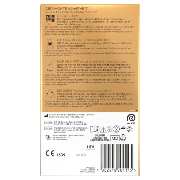 Durex Hautnah - kondomi - izjemno tanki - 10 kos
