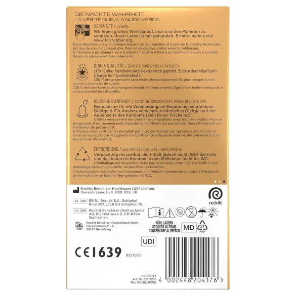 Durex Hautnah - kondomi - dodatno lubrikirani - 10 kos