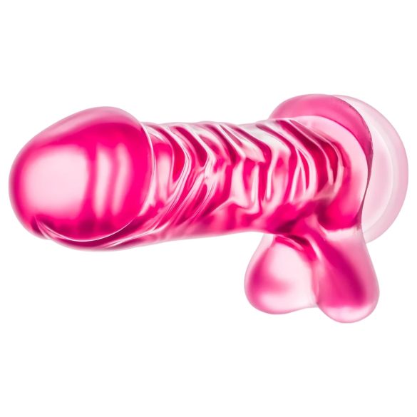 B Yours Basic 8 - realistični dildo s testisi - 23cm - roza