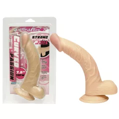 NMC - dildo - upognjen, naraven videz - 19 cm