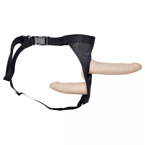 You2Toys - Dvojni strap-on dildo - silikonski