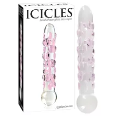 Icicles No. 7 - stekleni dildo z izboklinami