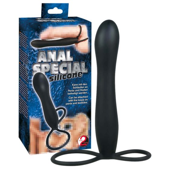 You2Toys - Posebni analni obroček za penis - črn