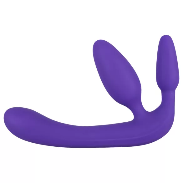 You2Toys - Triple, pripenljiv dildo brez pasu (vijoličen)