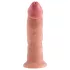 King Cock - realistični dildo z priseskom - 23 cm - natur