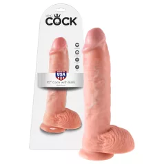   King Cock - realistični dildo z moda - 25 cm - naravna barva