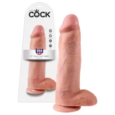 King Cock - dildo z modom - 30 cm - naravna barva