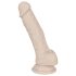 You2Toys - dildo s priseskom - srednja velikost - silikonski - naravna barva
