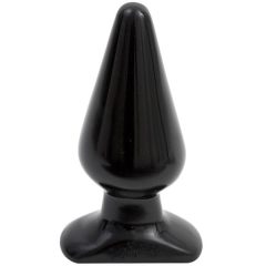 Črni analni čep Doc Johnson - klasičen, velik - (14,5 cm)