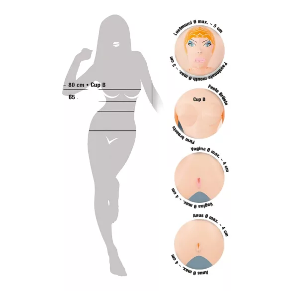 You2Toys - napihljiva lutka - ženska - realistična
