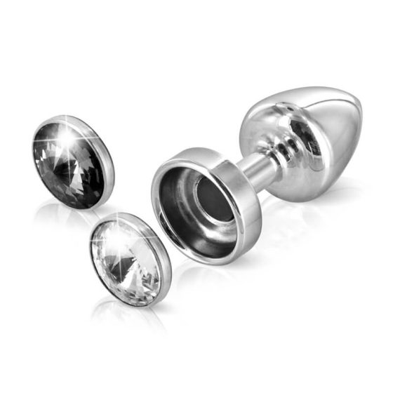 DIOGOL Anni Magnetic - 2v1 srebrni analni stožec (2,5 cm)