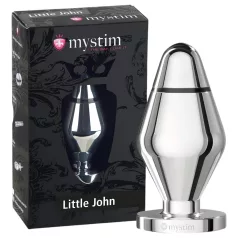 mystim Little John - majhen elektro analni čep (srebrn)