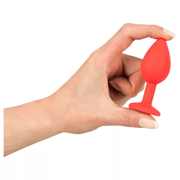You2Toys - Colorful JOY - silikonski analni čep - mali (rdeč)