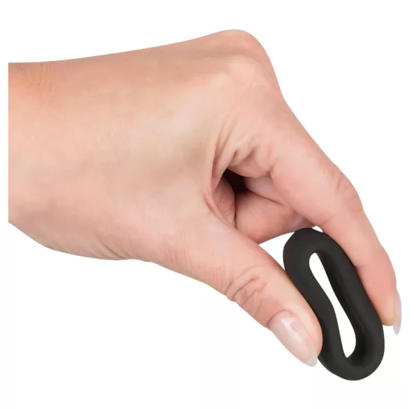 Black Velvets - penisni obroč debela stena 2,6 cm - črna