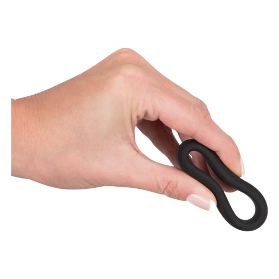 Black Velvet - obroček za penis z debelimi stenami (3,8 cm) - črn