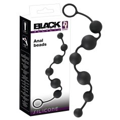 Black Velvet - 6 kroglic analni dildo (črn)