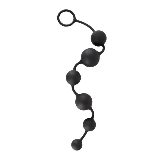 Črna žametna gibljiva analna palica (črna)