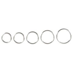 Bad Kitty - kovinski obročki za penis - set 5 kosov