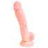 Medical - dildo iz medicinskega silikona - 18 cm - naravna barva