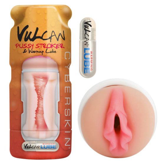 Vulcan Stroker - realistična vagina z grelnim lubrikantom (naravno)