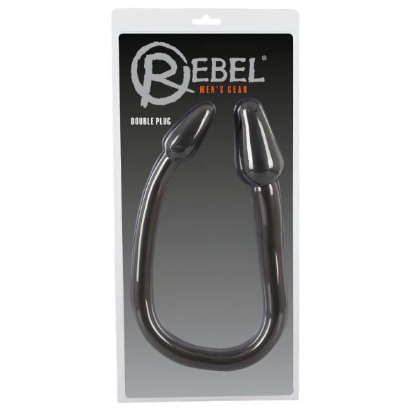 Rebel Double Plug - dvojni analni čep (črn)