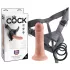 King Cock - pas dildo - 15 cm - naravna barva