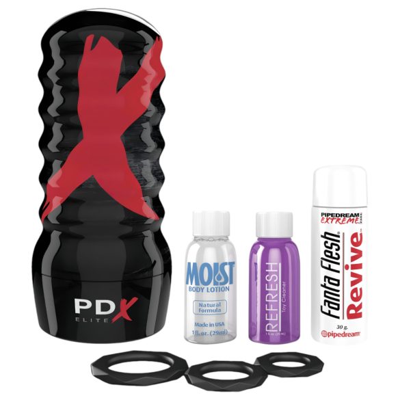 PDX Elite - masturbator s sesanjem - realistična vagina - naravna barva