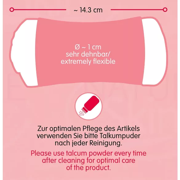 Nature Skin - masturbator vagina in anus - naravna barva/črna