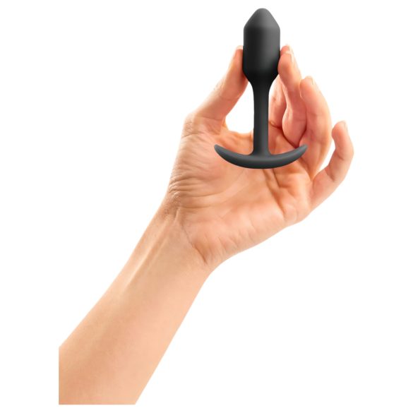 b-vibe Snug Plug 1 - analni čep s notranjo utežjo (55g) - črna