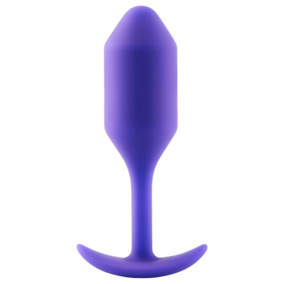 b-vibe - analni čep z dvema kroglicama - 114g - vijoličen