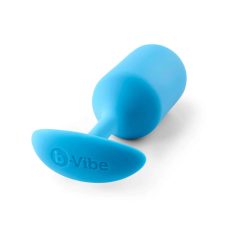   b-vibe Snug Plug 3 - analni dildo z dvojno kroglico (180g) - modri