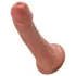 King Cock - dildo - realističen, 15 cm - rjav