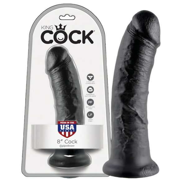 King Cock 8 dildo (20 cm) - črn