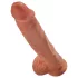 King Cock 10 velika dildo z modami (25 cm, rjava)