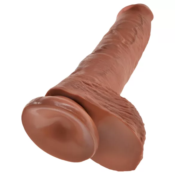 King Cock 10 velika dildo z modami (25 cm, rjava)