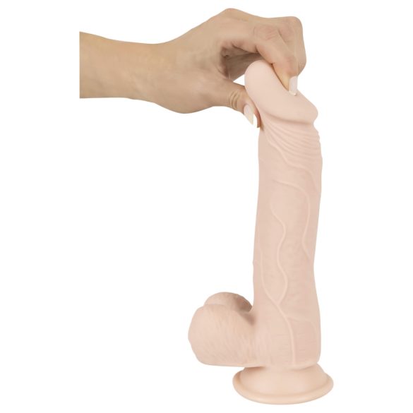 Nature Skin - dildo z priseskom - realističen - naravna barva - srednji