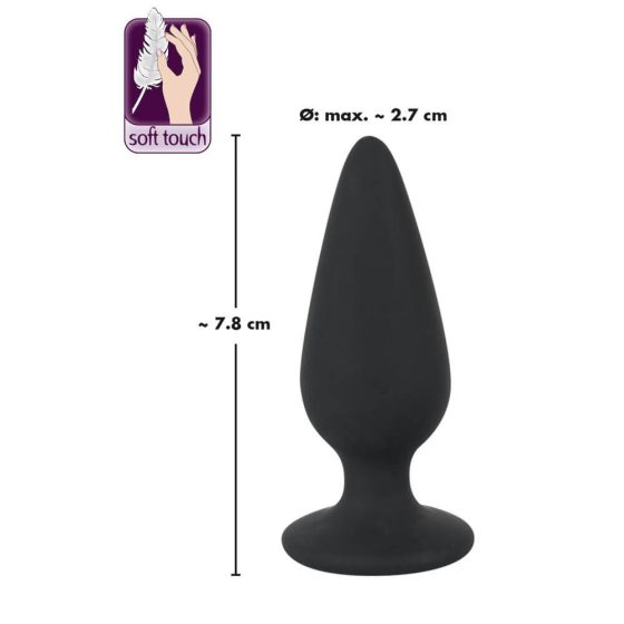 Black Velvet Heavy - 40g analni dildo (črn)