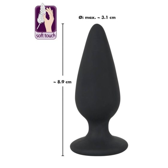 Black Velvet Heavy - 75g analni dildo (črn)