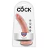 King Cock - realistični dildo 18 cm - natur