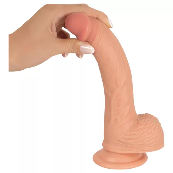 realistixxx - realistični dildo z priseskom (22 cm, naraven)