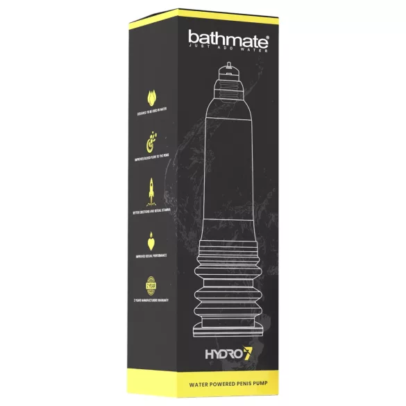 Bathmate Hydro7 - vodna črpalka za penis - prozorna